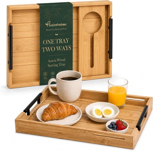 Bamboo serving tray with - bamboo,