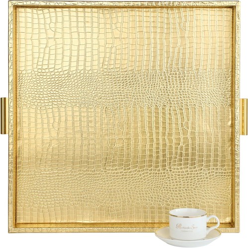 Elegant square faux leather - square,