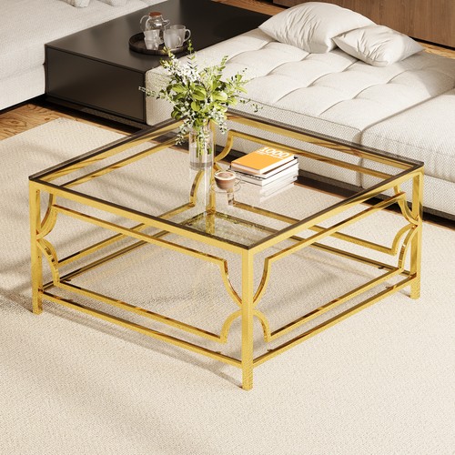 Square glass coffee - glass, table