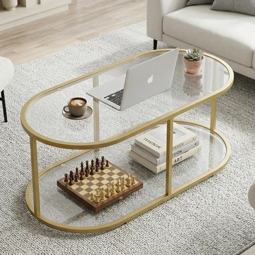 Wolawu coffee table gold - coffee,