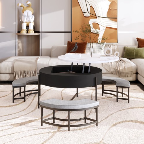 Modern round lift top - modern,