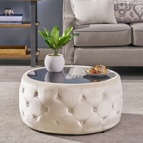 Modern round home velvet - round,
