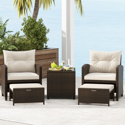 Piece wicker cushioned - 5,