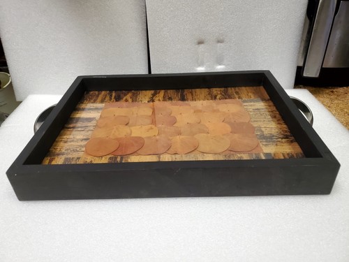 Wood serving ottoman - ottoman, coffee