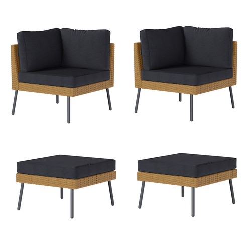 4 pcs rattan sofa set - sofa,
