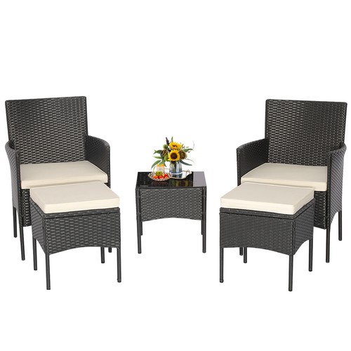5pcs patio rattan furniture - 5pcs,