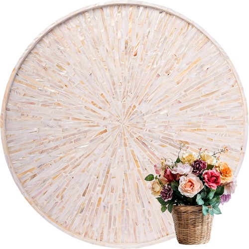 Round mother of pearl - of,