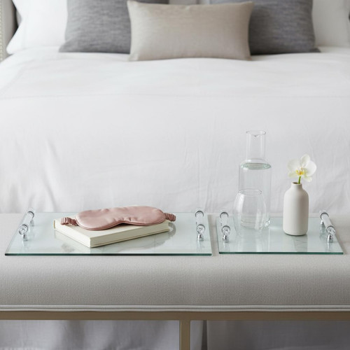 Modern rectangular glass decor - glass,