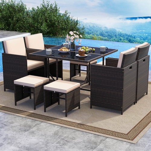 Pcs patio dining set - 9,