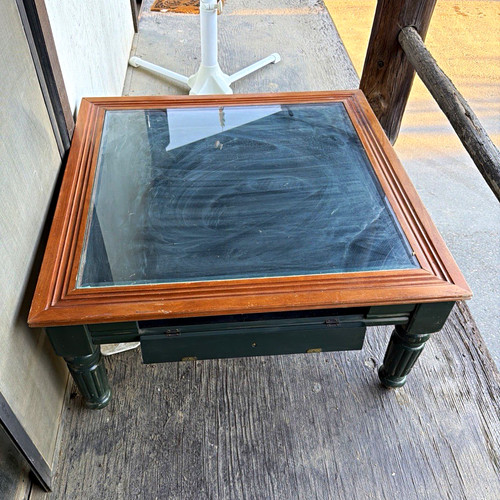 Showcase square wood coffee - wood,