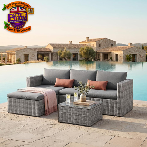 Rattan garden furniture set - rattan,