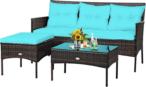 Piece outdoor rattan - 3-piece,
