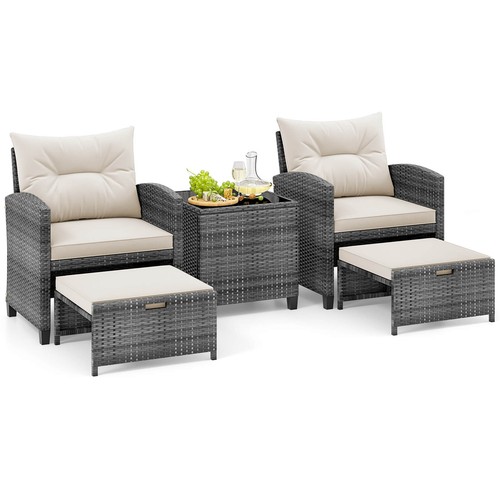 Piece patio rattan furniture - 5,