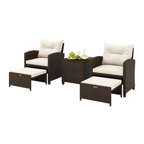 Piece patio rattan furniture - 5,