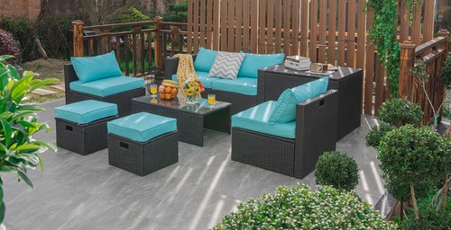 Patiojoy outdoor 8pcs rattan - outdoor,