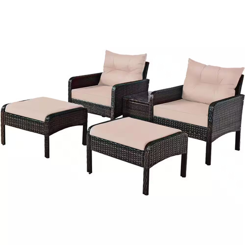 Brown piece rattan wicker - brown,