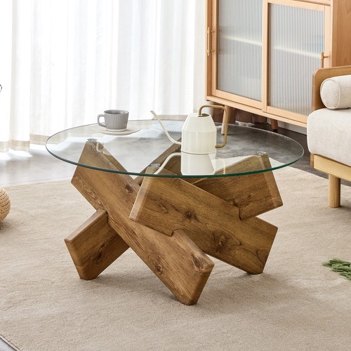 Round coffee table - round,