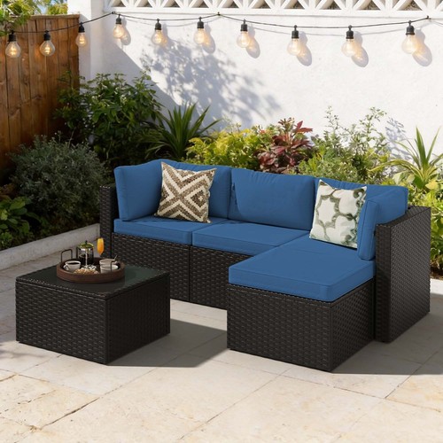 Piece black rattan - 3-piece,