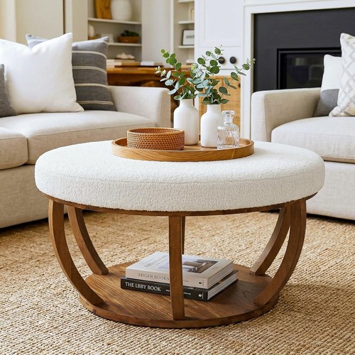 Inch round upholstered - round,