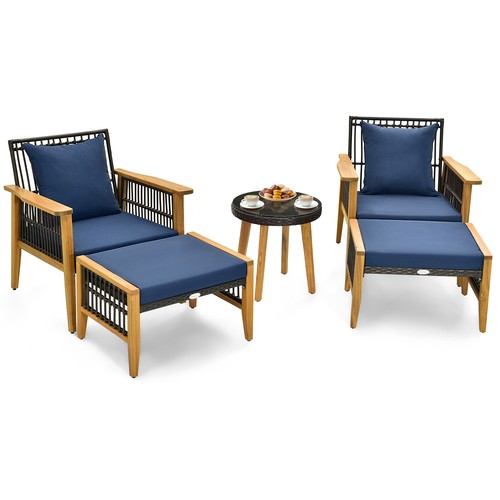 Pcs patio acacia wood wicker - acacia,