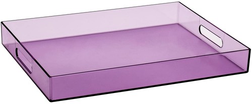 Violet clear acrylic serving - acrylic,