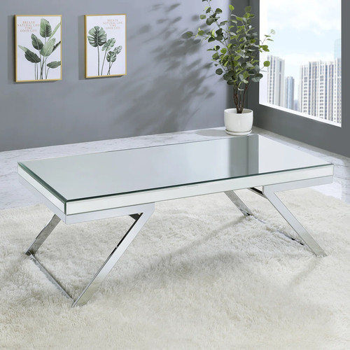 Rectangular mirrored glass - rectangular, top
