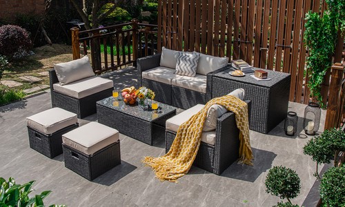 Patiojoy outdoor 8pcs rattan - patiojoy,