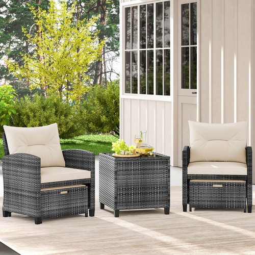 Piece patio rattan furniture - 5,