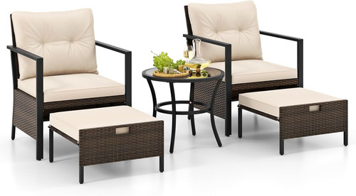 Piece rattan outdoor - 5-piece,